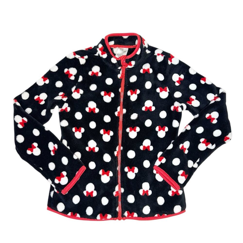 Disney Minnie Mouse Print Fleece Jacket Size 9/10